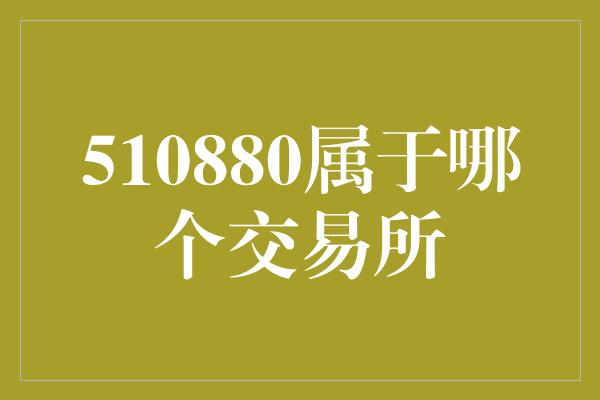 510880属于哪个交易所