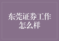 东莞证券的那些事儿：比炒股更刺激的职场之旅