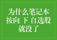 为什么笔记本按向 下 自选股就没了？笔记本的复仇计划