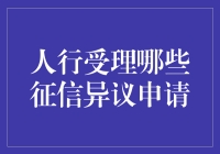 人行受理哪些征信异议申请？详解征信异议受理范围