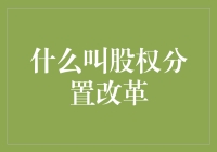 什么是股权分置改革？如何理解这一金融术语？