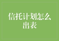 信托计划怎么出表：揭示隐藏财富管理技巧