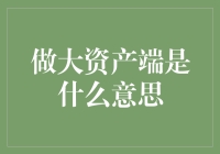 做大资产端是什么意思？我只知道我这小钱包快要被撑破了！