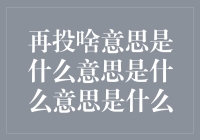 再投啥意思是什么意思是什么意思是什么：解读网络语言中的重复与深度探讨