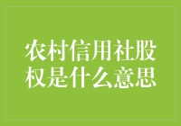 农村信用社股权：究竟意味着什么？