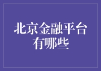 北京金融平台：构建金融科技生态的先锋与引领者