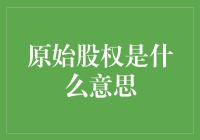 原始股权：解锁现代企业融资与治理的钥匙