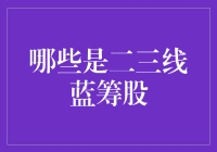 嘿！想知道什么是二三线蓝筹股吗？