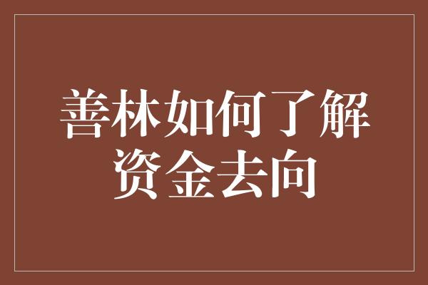 善林如何了解资金去向