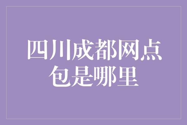 四川成都网点包是哪里