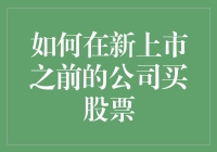 在新上市前购买股票：一种投资策略详解