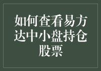 掌握易方达中小盘基金持仓股票的查询方法