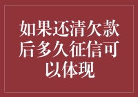 还清欠款后征信多久可以体现：解析与策略指南