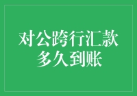 对公跨行汇款到账时间的探讨