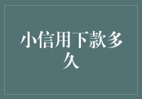 小额信用贷款的审核期限：从申请到放款的秘密