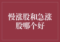 慢涨股和急涨股：哪一个是投资界的慢炖菜和速食面？