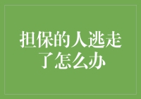 担保的人逃走了怎么办？别急，这里有逃保指南