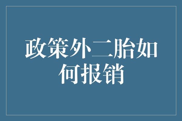 政策外二胎如何报销