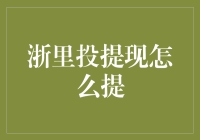 浙里投提现攻略：轻松实现资金流转