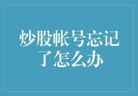 炒股账号忘了怎么办？找回密码的方法与步骤