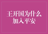 王开国：加盟平安金融的智慧决策