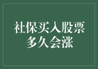 社保大人，您的股票终于涨了！社保基金何时买入股票能涨？