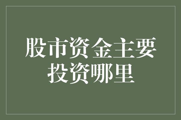 股市资金主要投资哪里