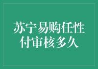 苏宁易购任性付审核到底需要多久？