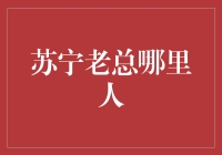 苏宁老总到底哪里人？揭秘其背后的故事！