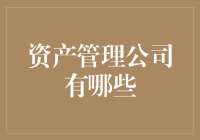 资产管理公司：多元化的财富管理服务提供商