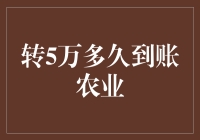 农业银行转账5万元到账时间解析