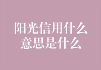 阳光信用：构建新时代的信任桥梁