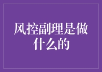 风控副理真的那么神秘吗？他们的工作其实很简单！