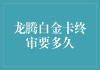 龙腾白金卡终审审核时长揭秘：耐心与策略并重