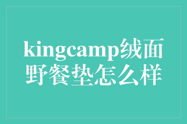 kingcamp绒面野餐垫怎么样